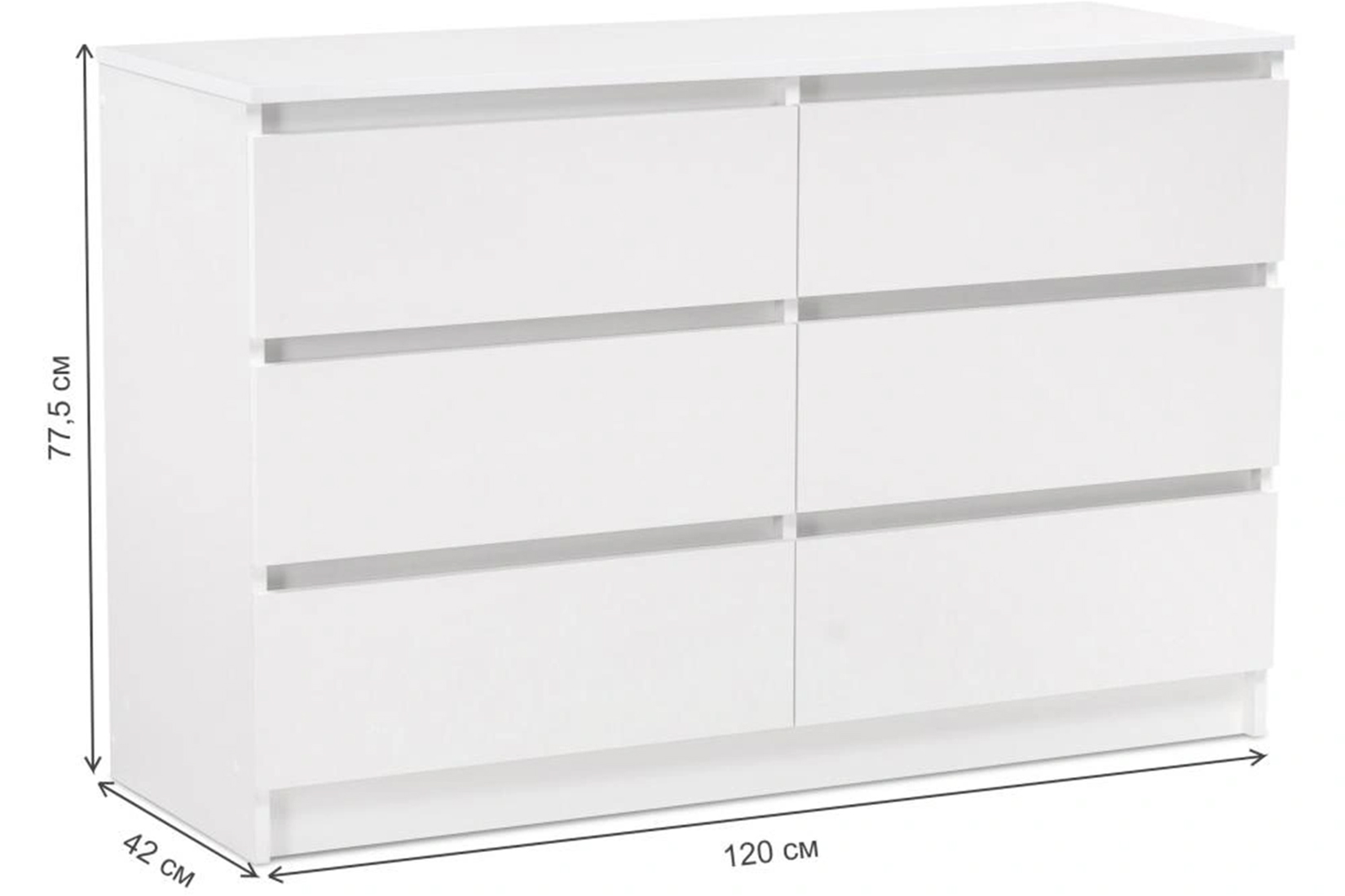 Мадера Комод К6М 120 Белый