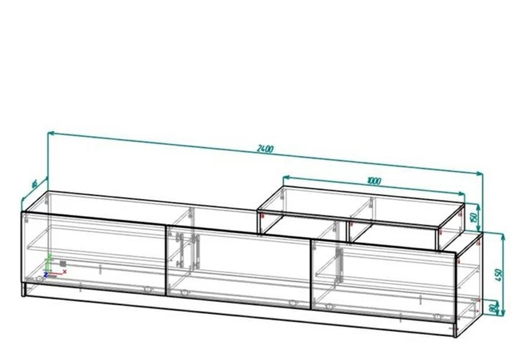 Мадера Тумба ТВ ТМ Графит