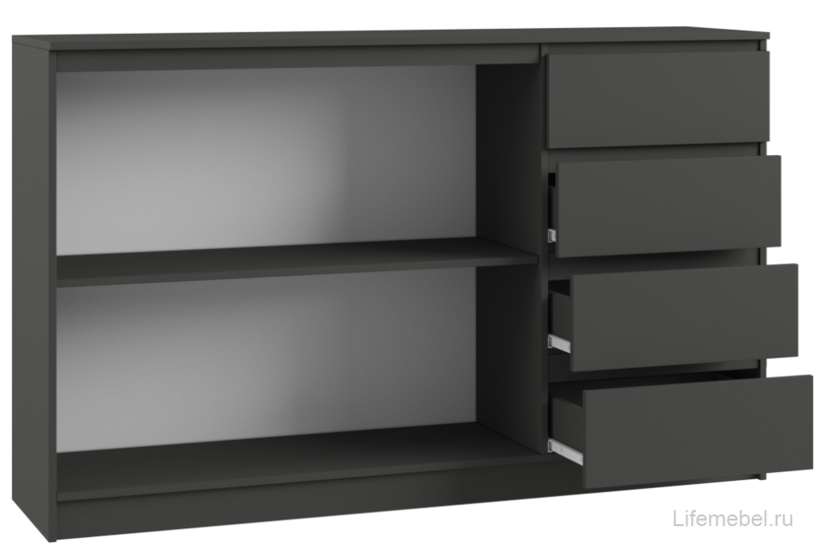 Мадера Комод Комби 1 1600 Графит