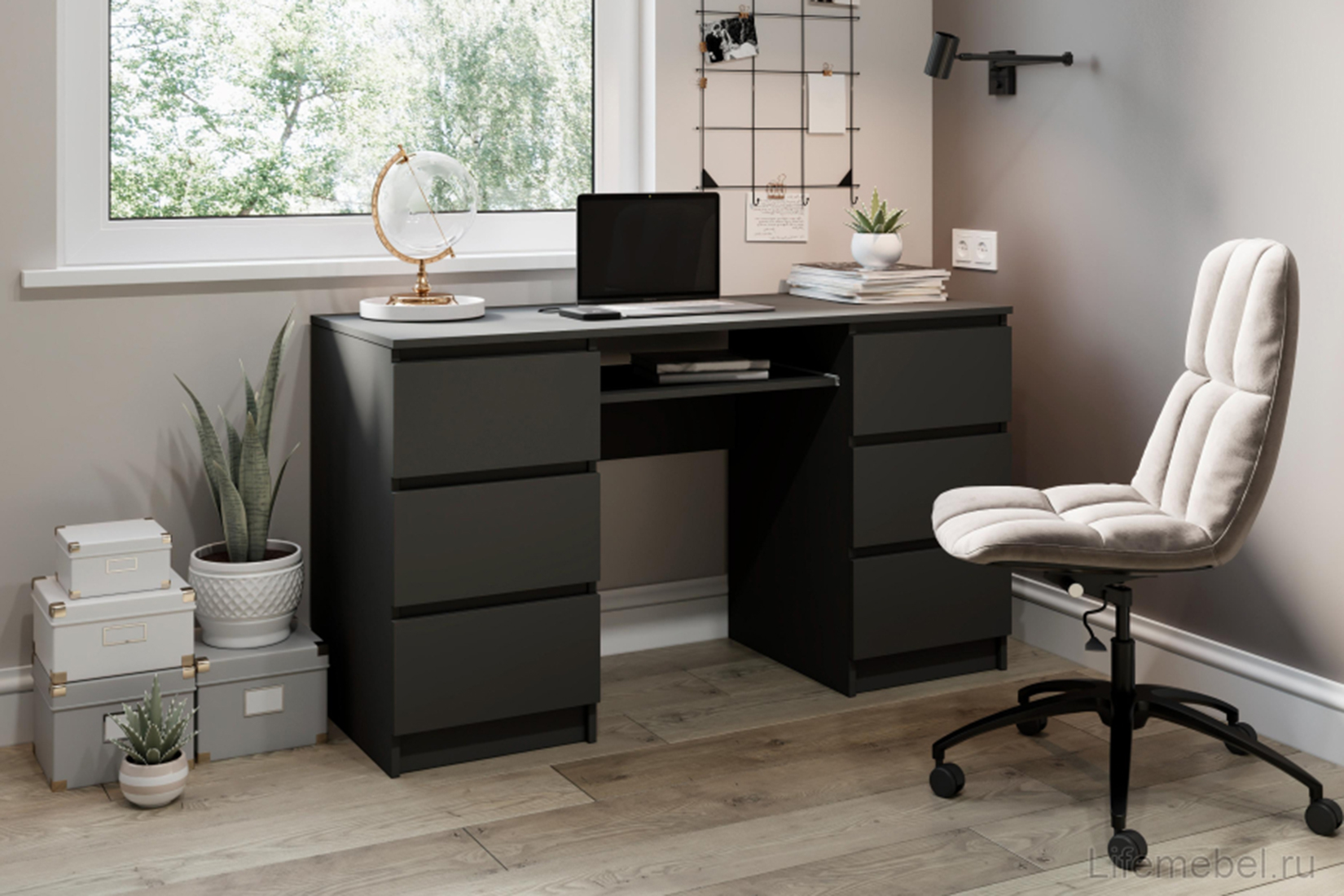 Мадера СМП2.6 Стол письменный Графит