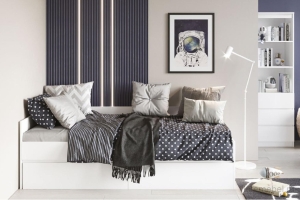 Мадера Кровать Софа 80х190 с ДСП настилом Белый