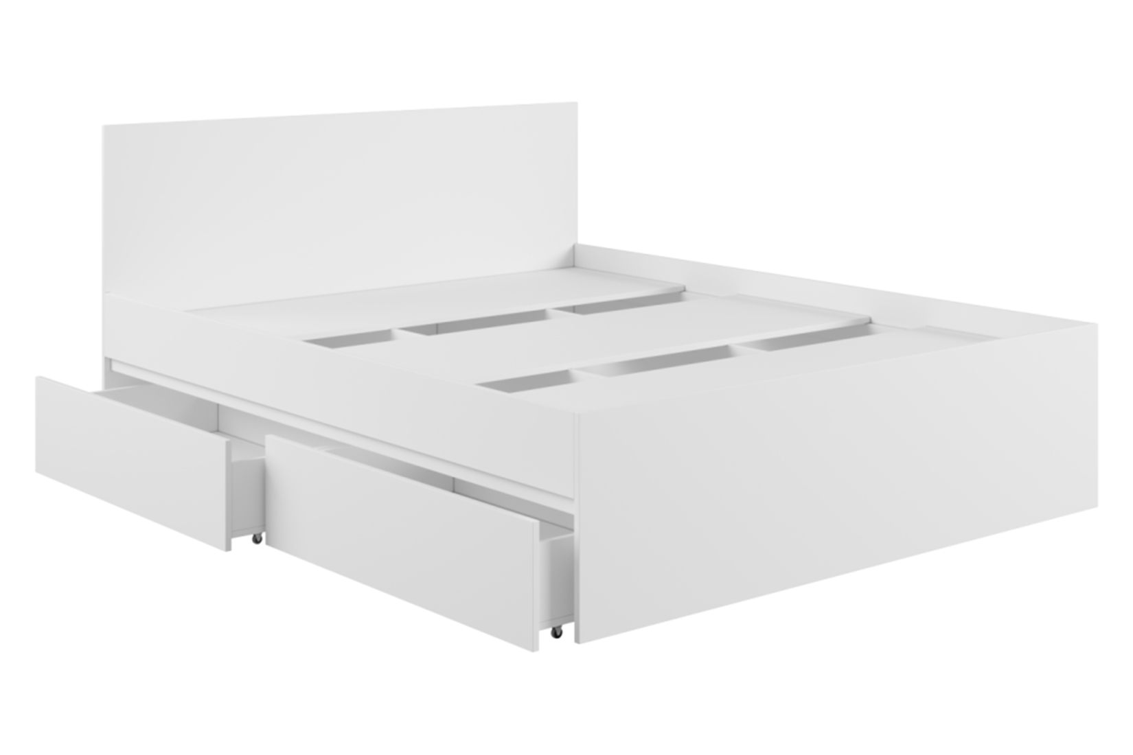 Мадера К1.6М Кровать 160 с ящиками с ДСП настилом Белый