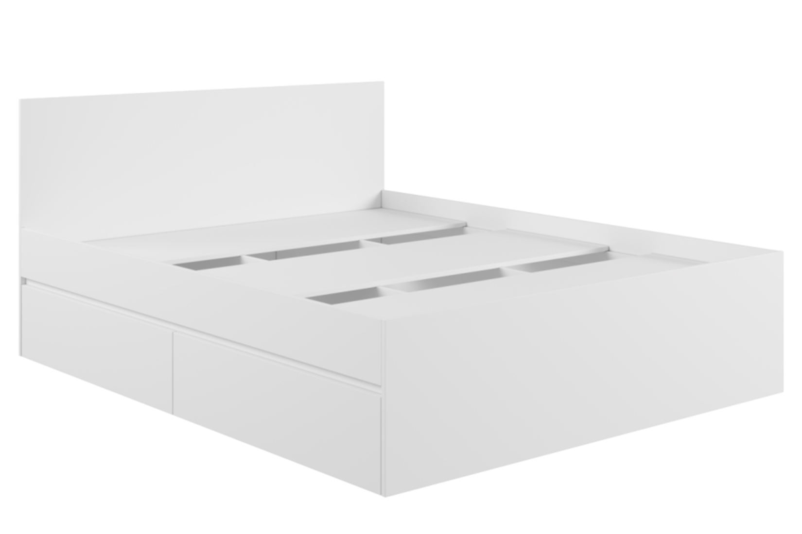 Мадера К1.6М Кровать 160 с ящиками с ДСП настилом Белый