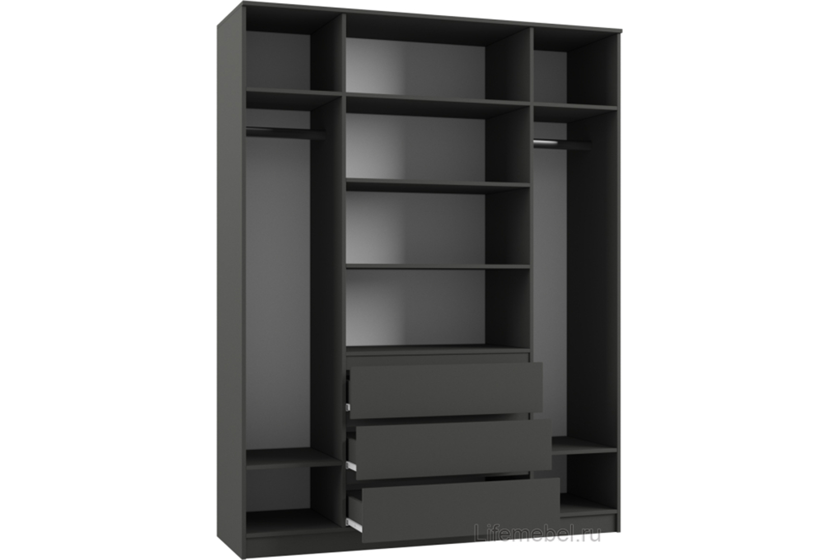 Мадера Шкаф 4-х ств. 160 Графит