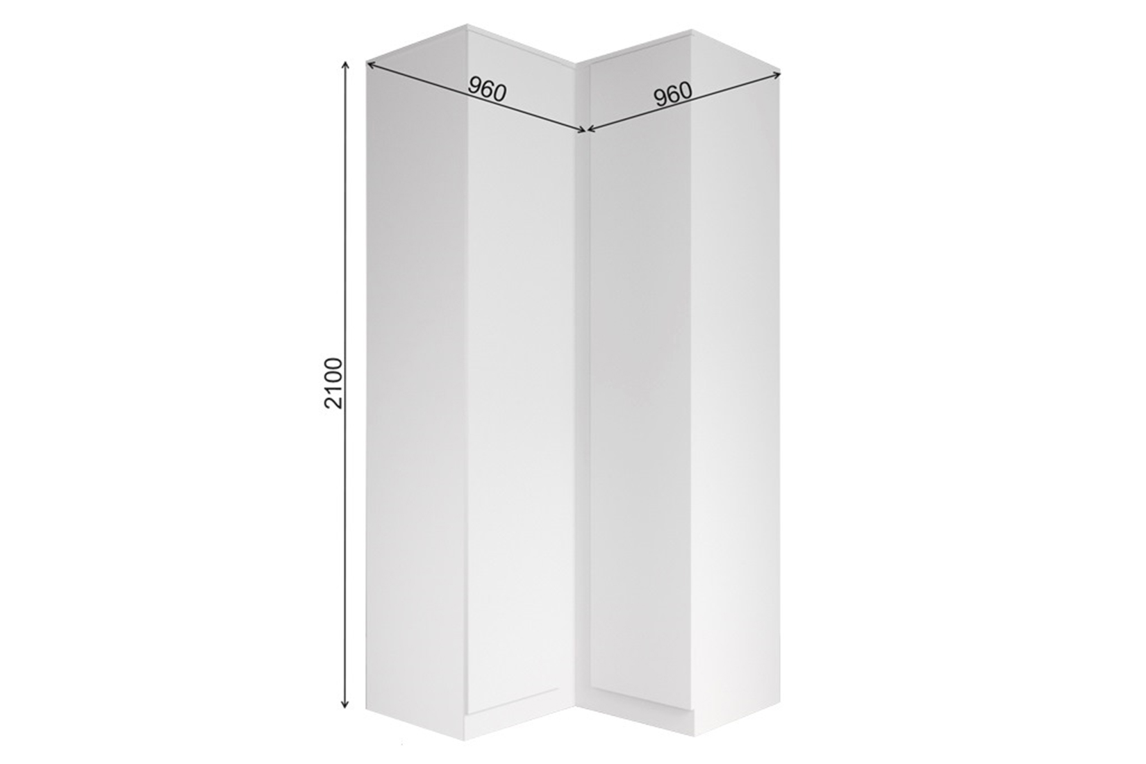 Мадера Шкаф угловой ШМУ Белый