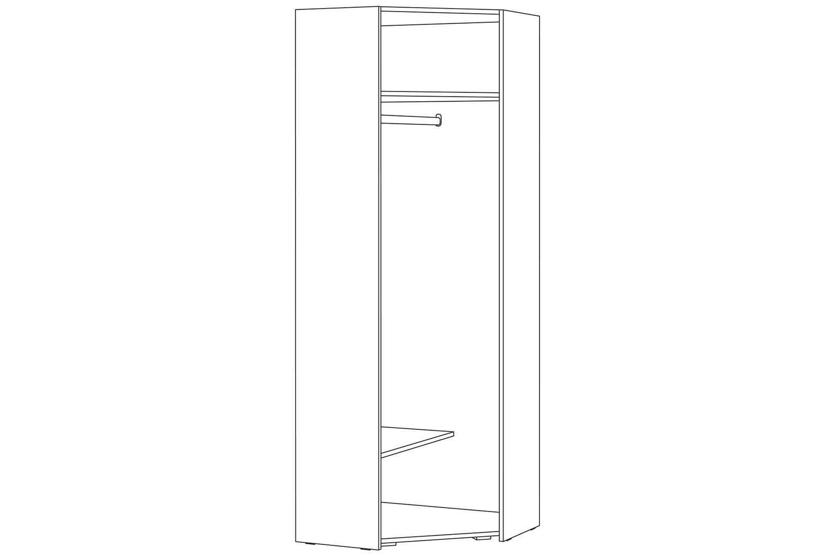 Юнона 13.220 Шкаф угловой Дуб Крафт белый/Серый Шифер