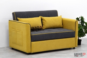 Бакстер Диван прямой ТД 343 Серый\Горчичный
