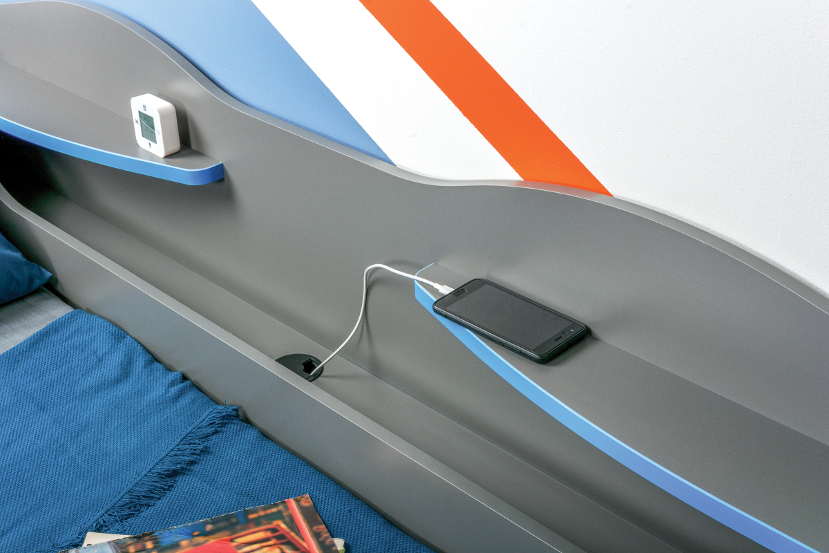 Индиго 11.03 Кровать  90 с выдвижным ящиком и ортопед. основанием 