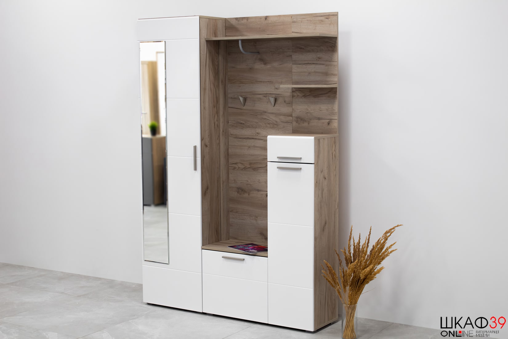 Лайн Прихожая белый глянец