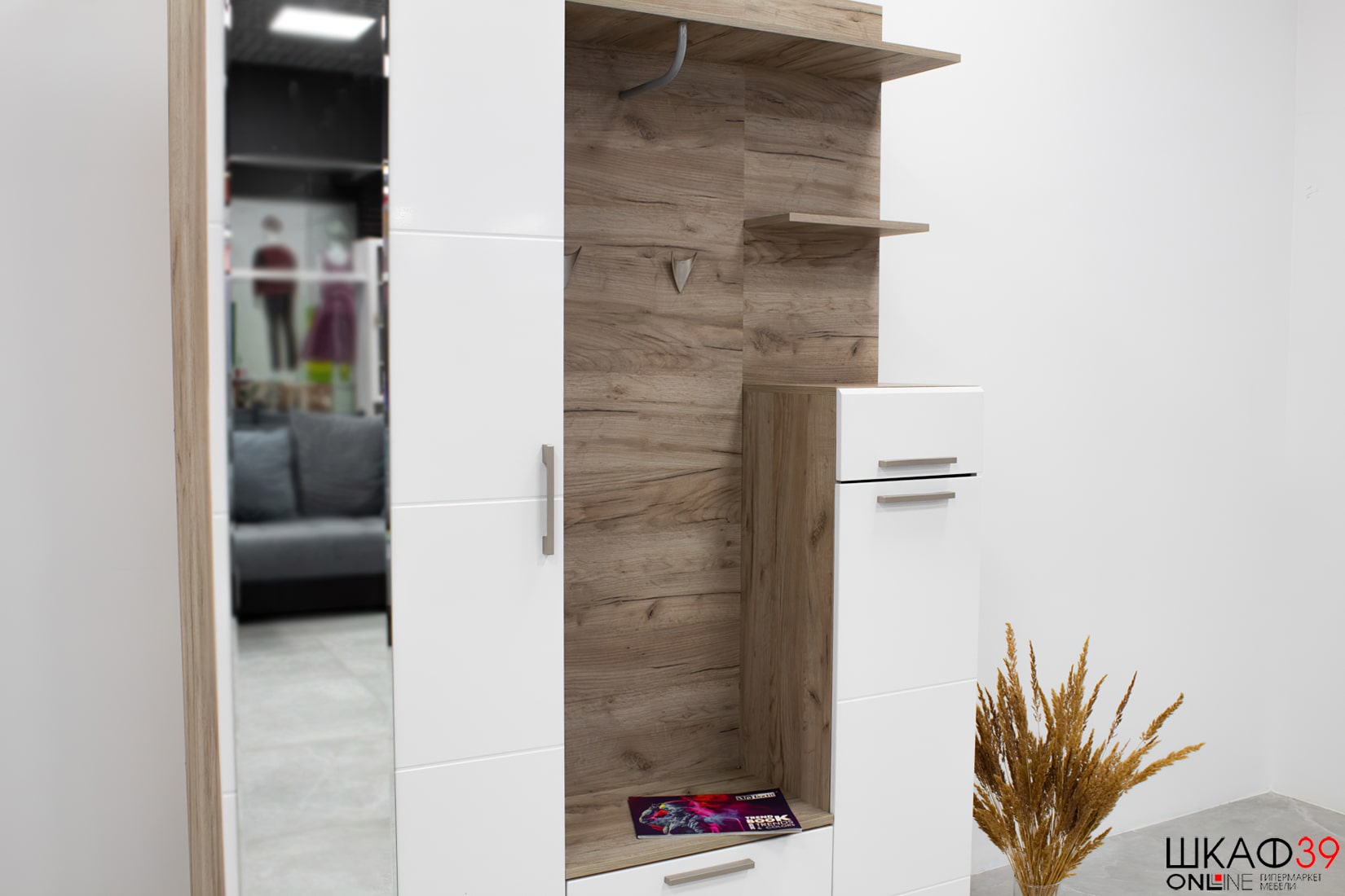 Лайн Прихожая белый глянец