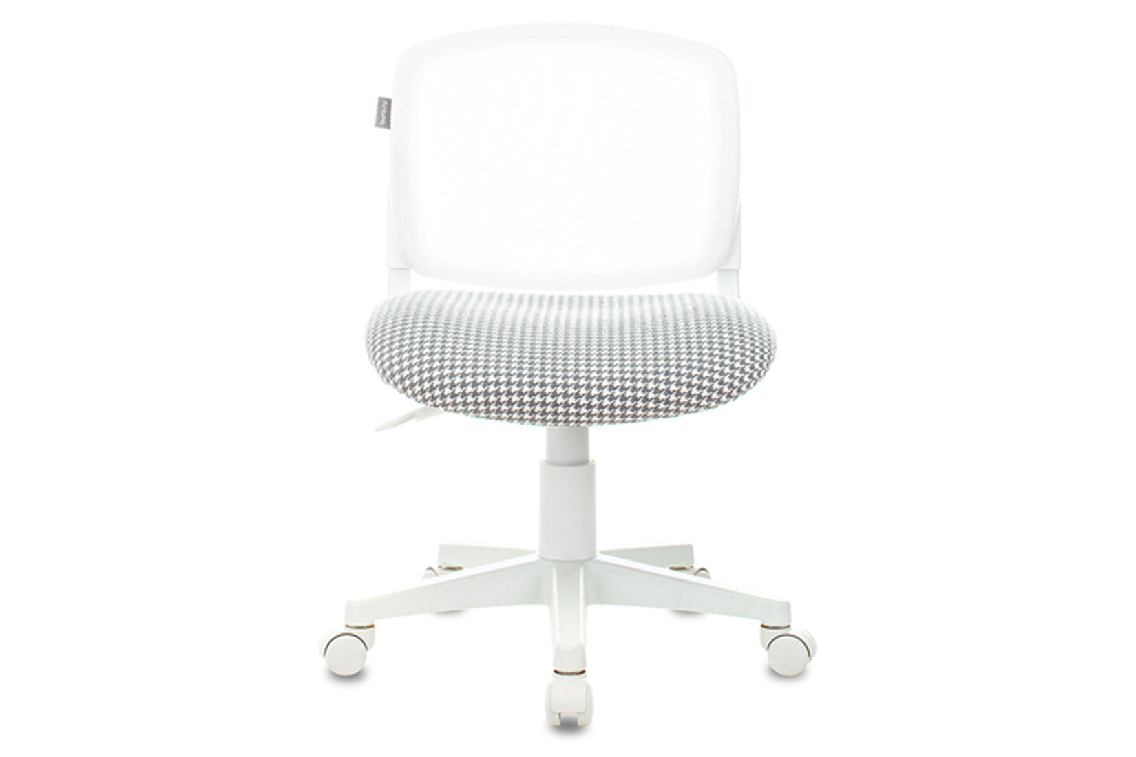 Бюрократ CH-W296NX/GF-LT Кресло детское Ткань серая Morris-1 гусиная лапка/Сетка TW-15 (белая)