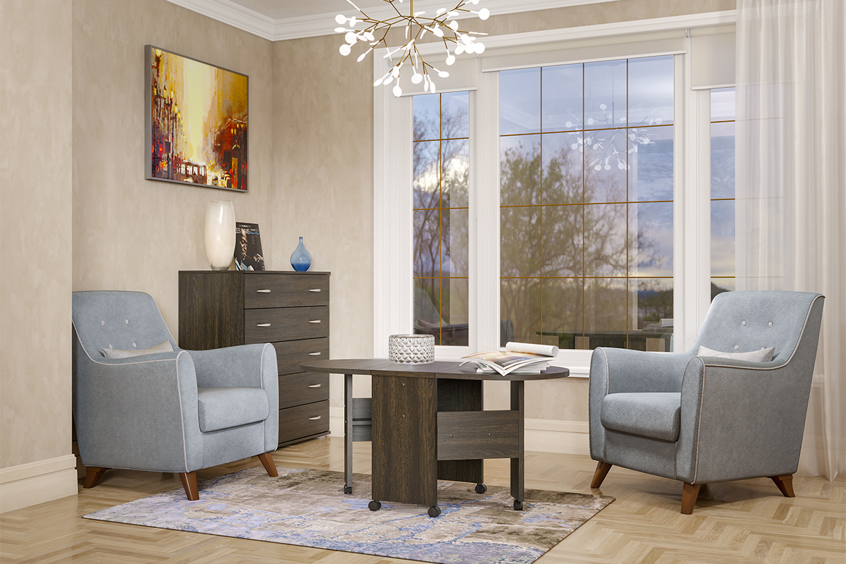 Глория 601 Стол-книжка Венге магия