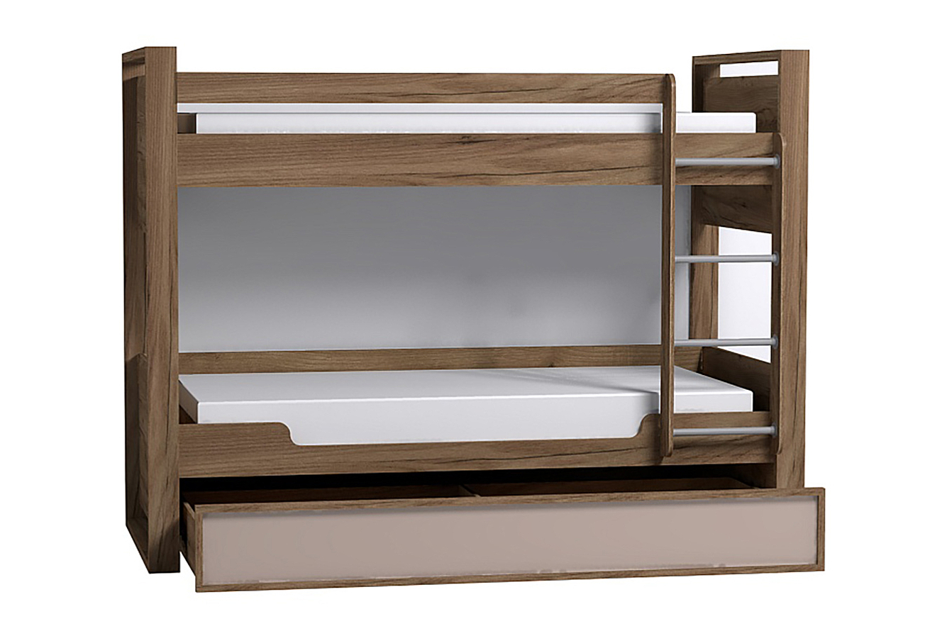 Кровать двухъярусная Nature 90 90х190, дуб табачный