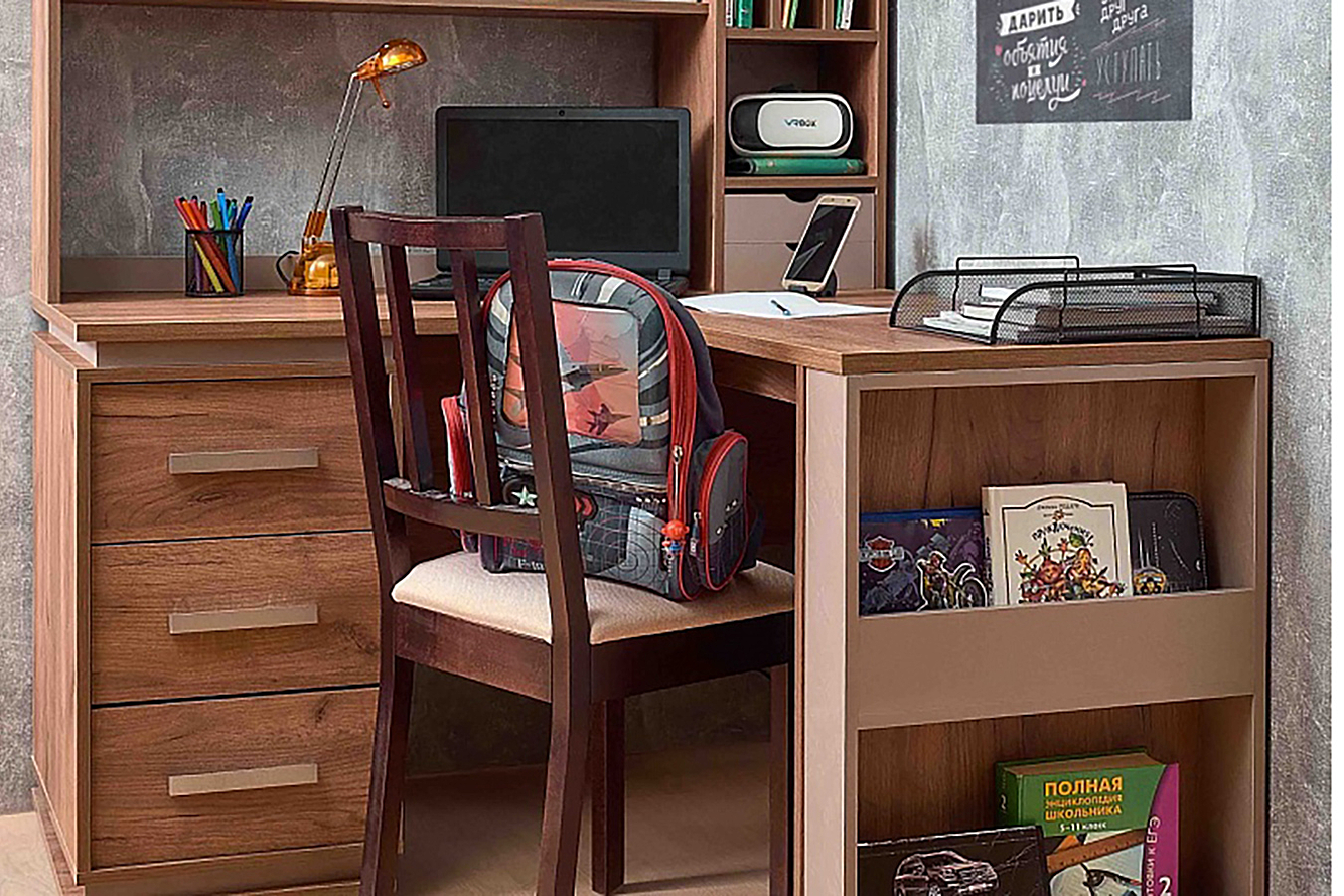 Стол приставной угловой Nature 86, дуб табачный