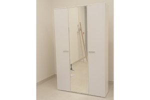 Италия ШК-1300 Шкаф Белый/Белый глянец