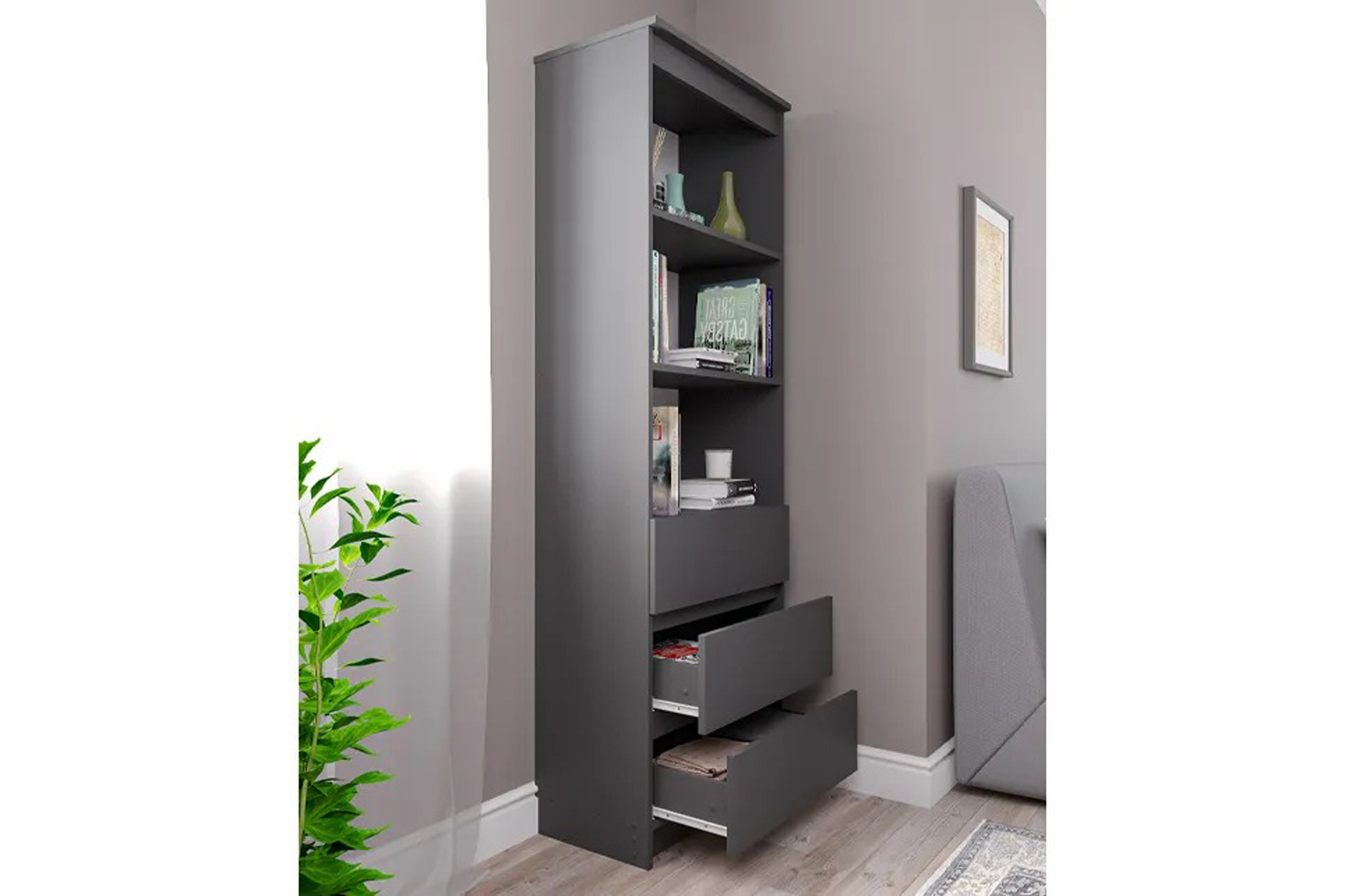 Мадера М600 Стеллаж Графит