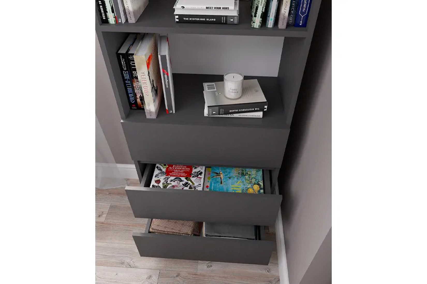 Мадера М600 Стеллаж Графит