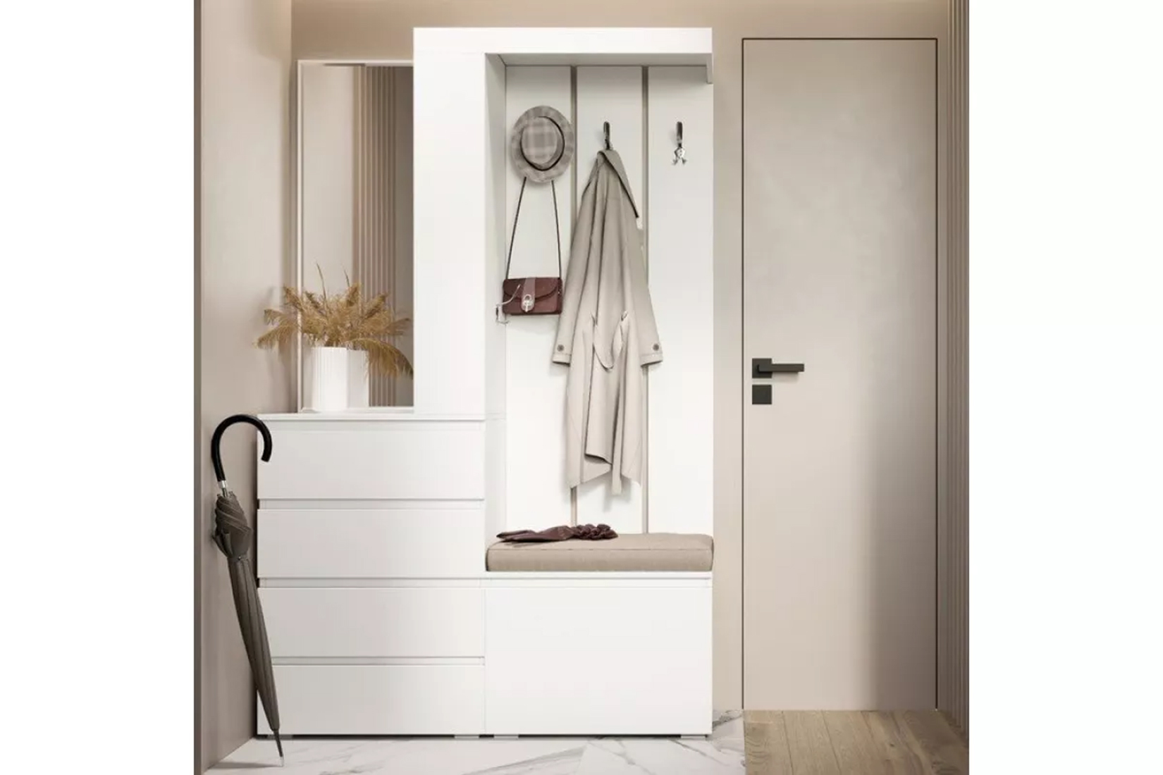 Крона Прихожая (Мадера) Белый