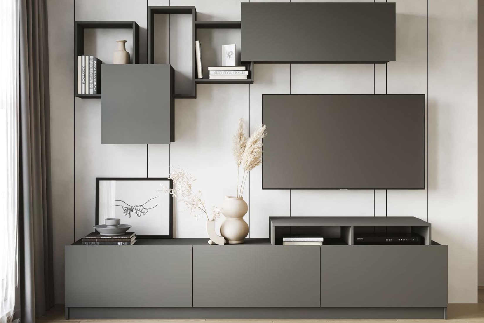 Мадера НМ Секция навесная Графит