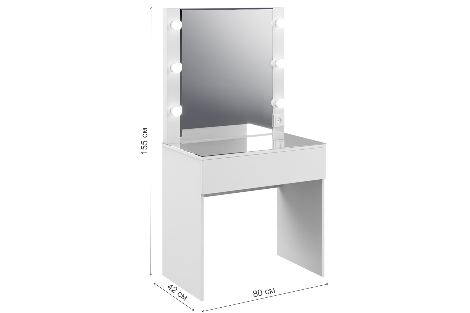 Мадера Стол косметический Белый