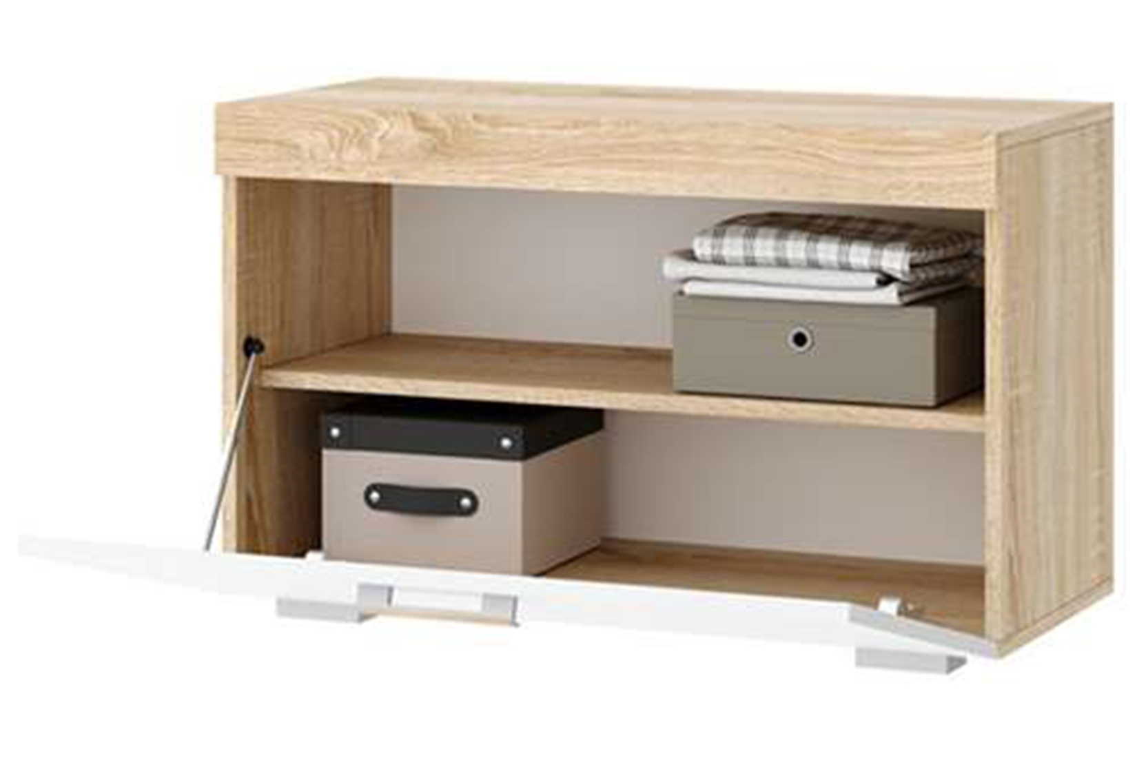 Соната ОС-800 Обувница Дуб Сонома/Белый глянец