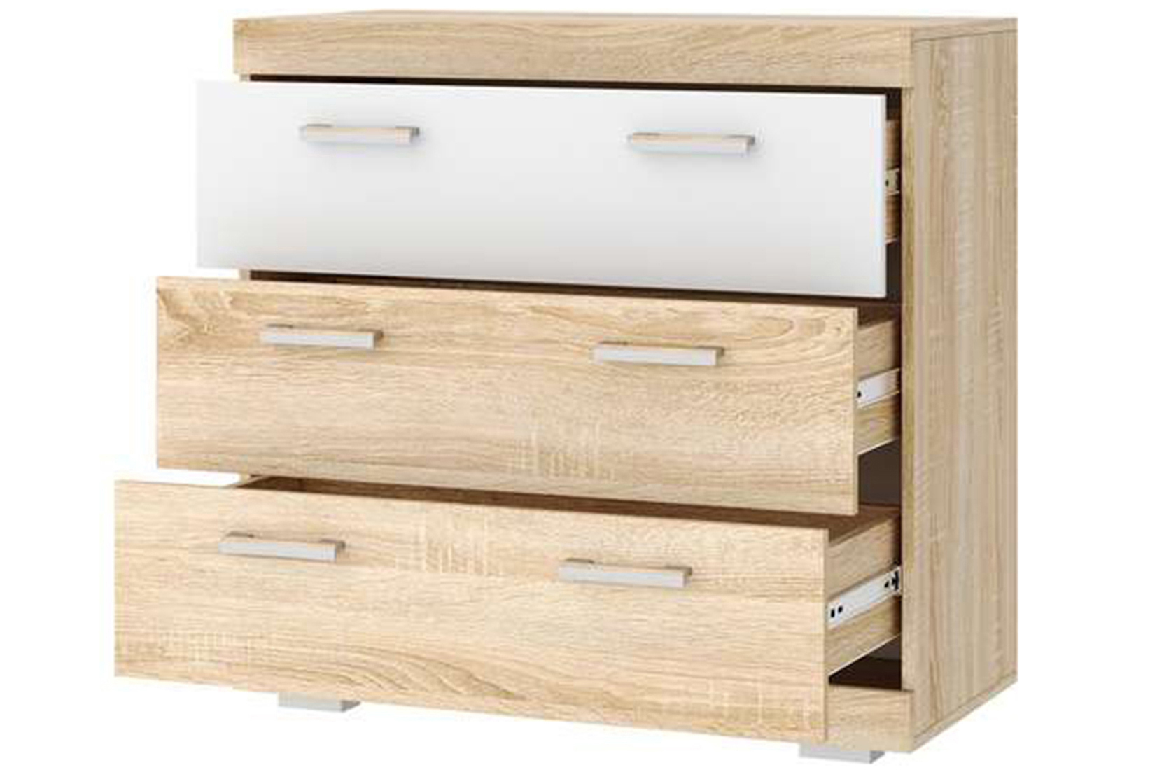 Соната КС-900 Комод Дуб сонома/Белый глянец