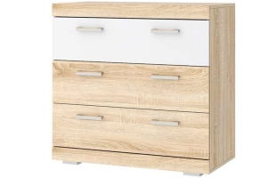 Соната КС-900 Комод Дуб сонома/Белый глянец