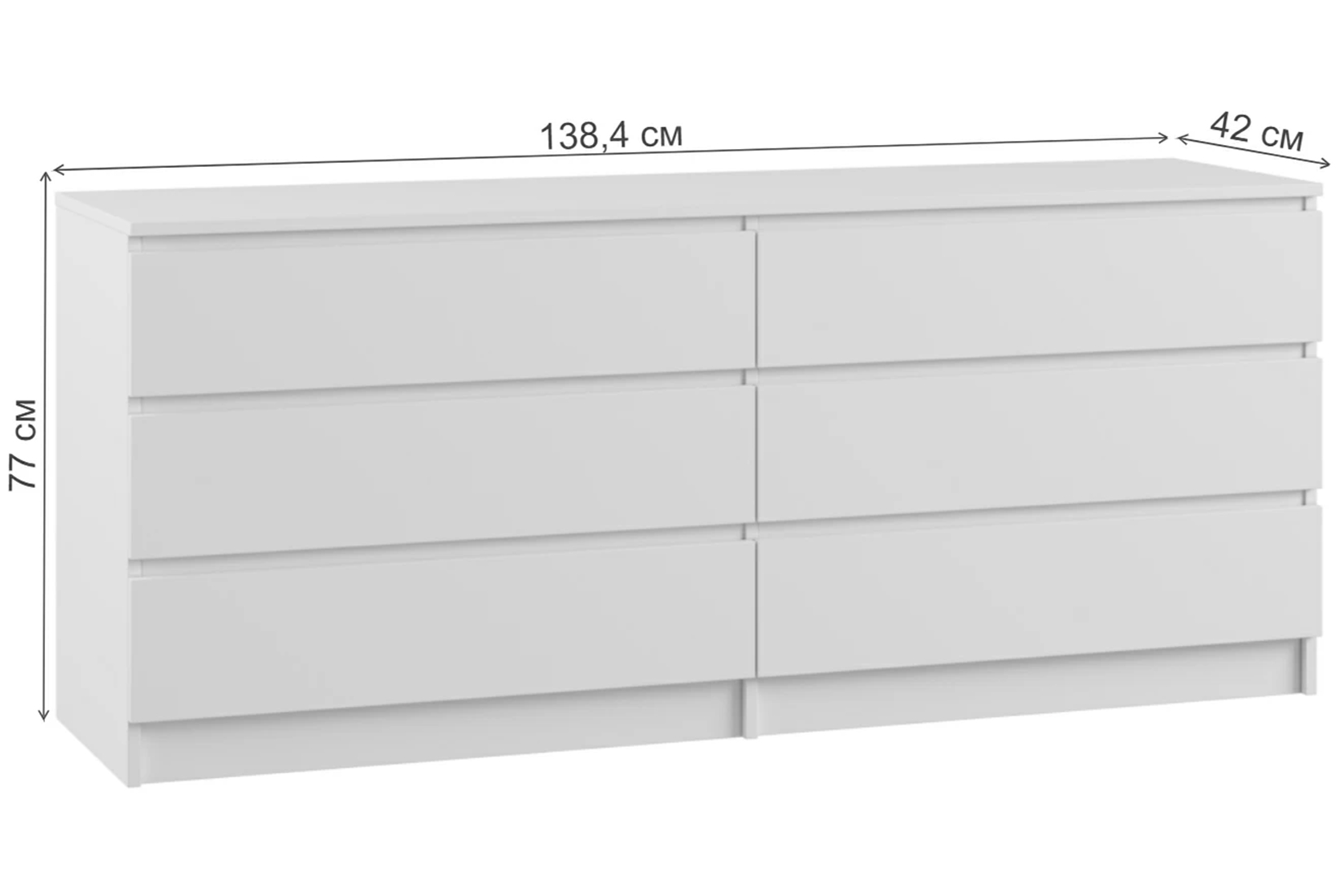 Мадера 1384 Комод Белый