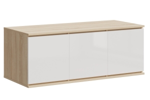 Челси Антресоль к шкафу 1200 Дуб Сонома/Белый глянец