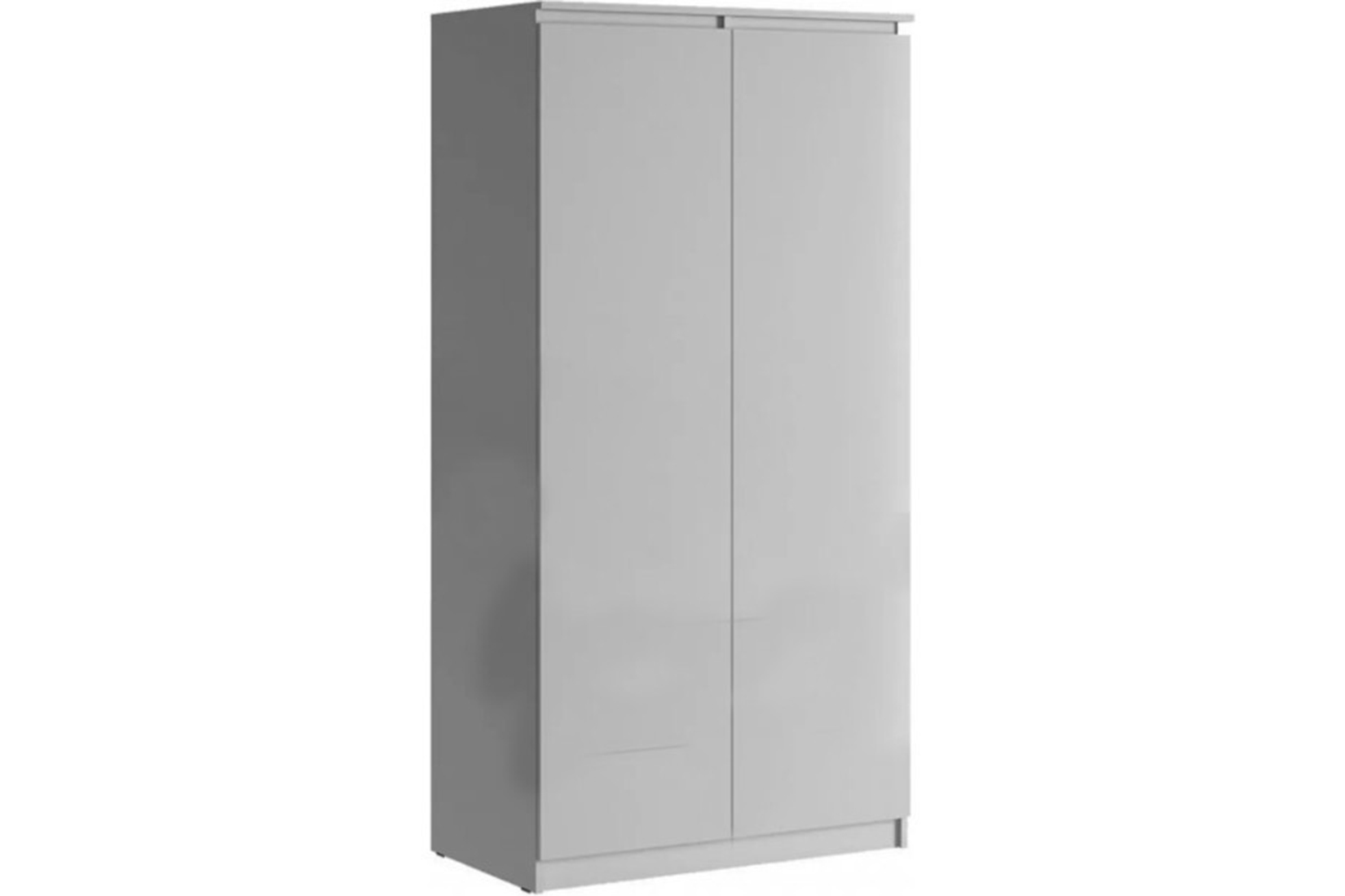 Челси Шкаф 2-х ств. платяной Белый глянец холодный/Белый