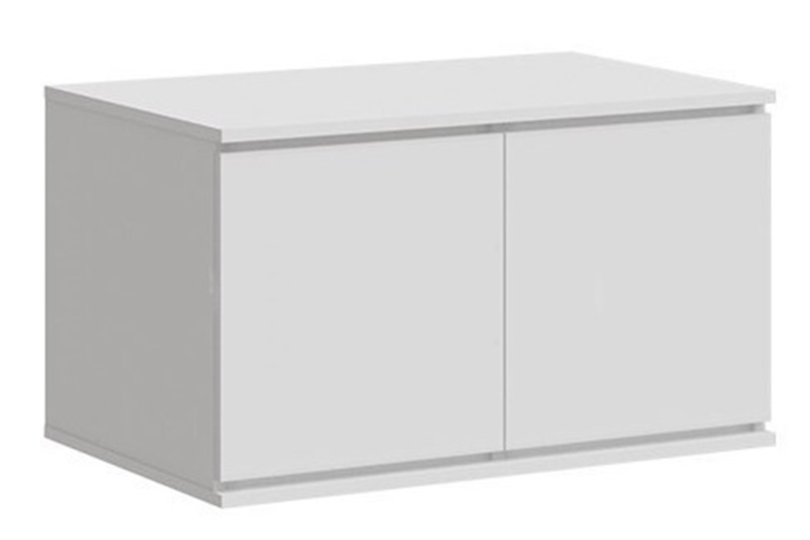 Челси Антресоль к шкафу 800 Белый/Белый глянец