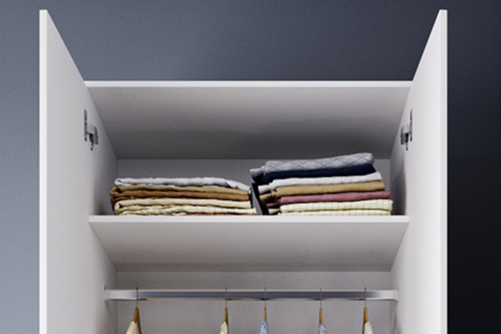 Челси Антресоль к шкафу 800 Белый/Белый глянец