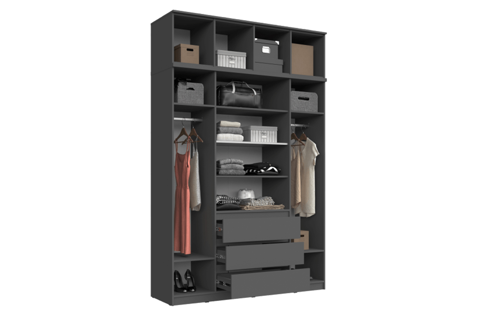 Челси Антресоль к шкафу 1600 Дуб сонома/Белый