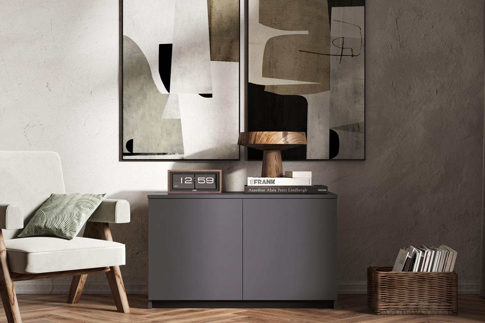 Челси Антресоль к шкафу 800 Графит