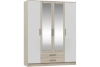 Мартина Шкаф для одежды 4-дв. Белый глянец/Дуб сонома