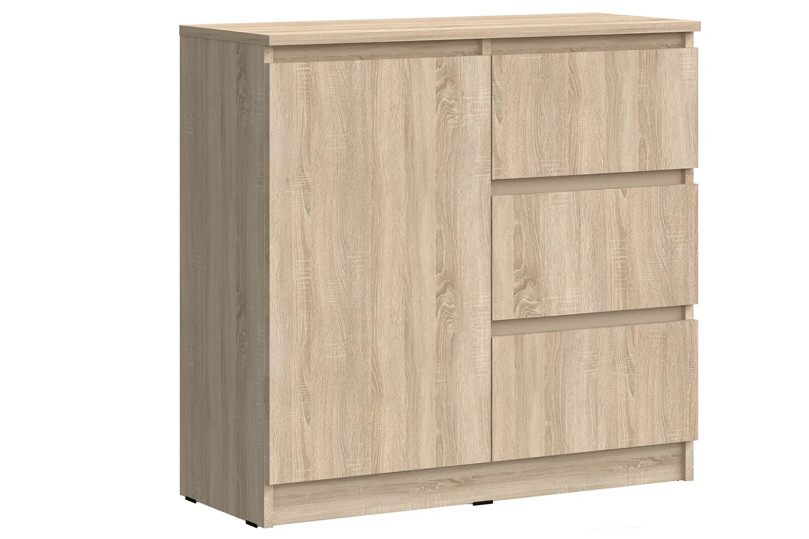 Челси Комод 800 (3ящика 1 дверь) Дуб сонома