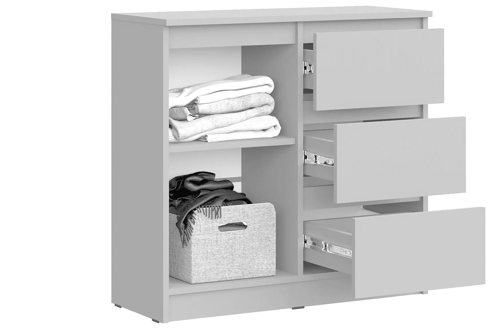 Челси Комод 800 (3ящика 1 дверь) Дуб сонома