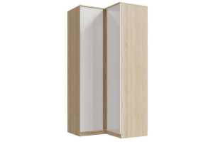 Челси Шкаф угловой прямой Дуб сонома/Белый глянец
