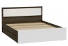 Мартина Кровать 140х200 с ЛДСП настилом Венге/Белый глянец