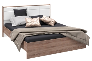 Соната Кровать 140 с ЛДСП настилом Дуб сонома/Белый