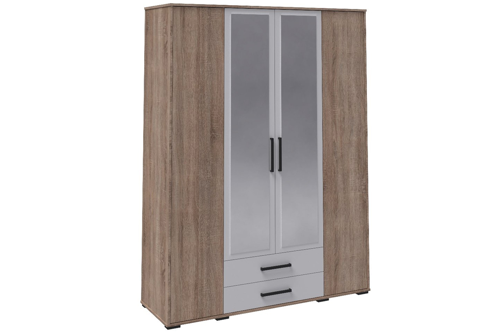 Соната Шкаф 4-хств. Дуб сонома/Белый