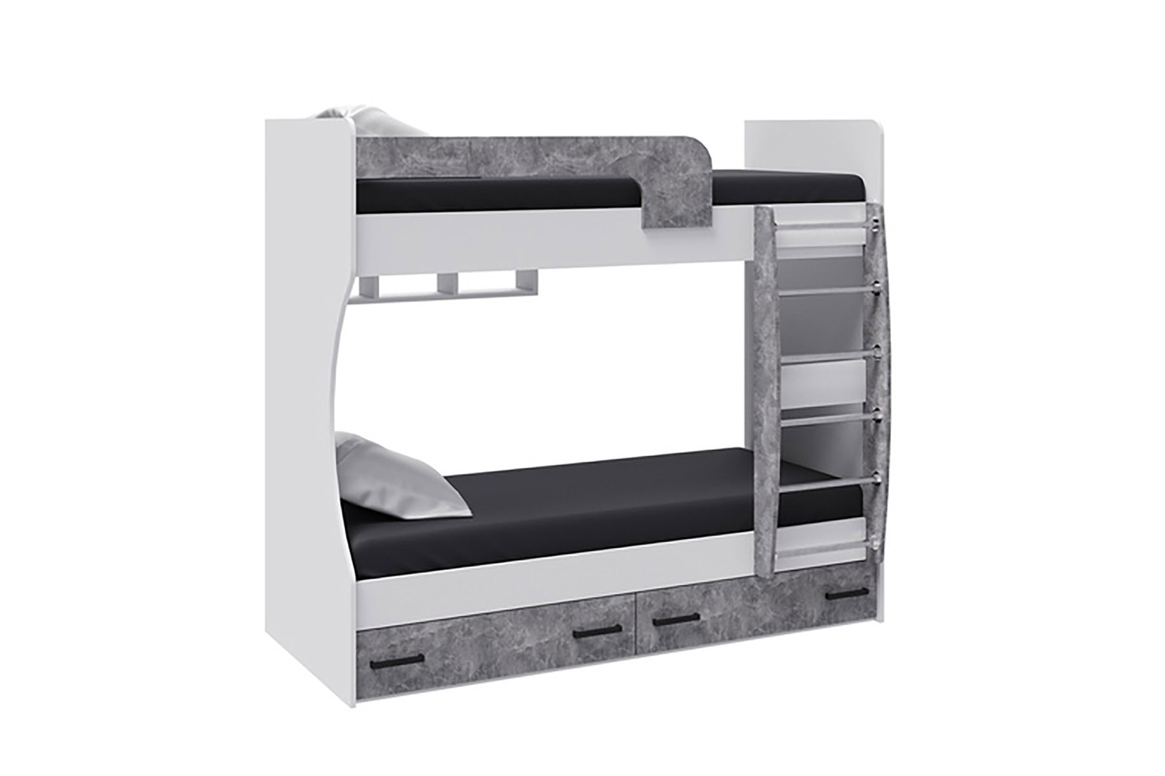 Лючия кровать двойная белый/ателье светлое