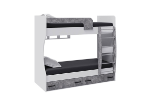 Лючия кровать двойная белый/ателье светлое