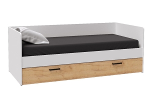 Лючия кровать универсальная белый/дуб крафт золотой