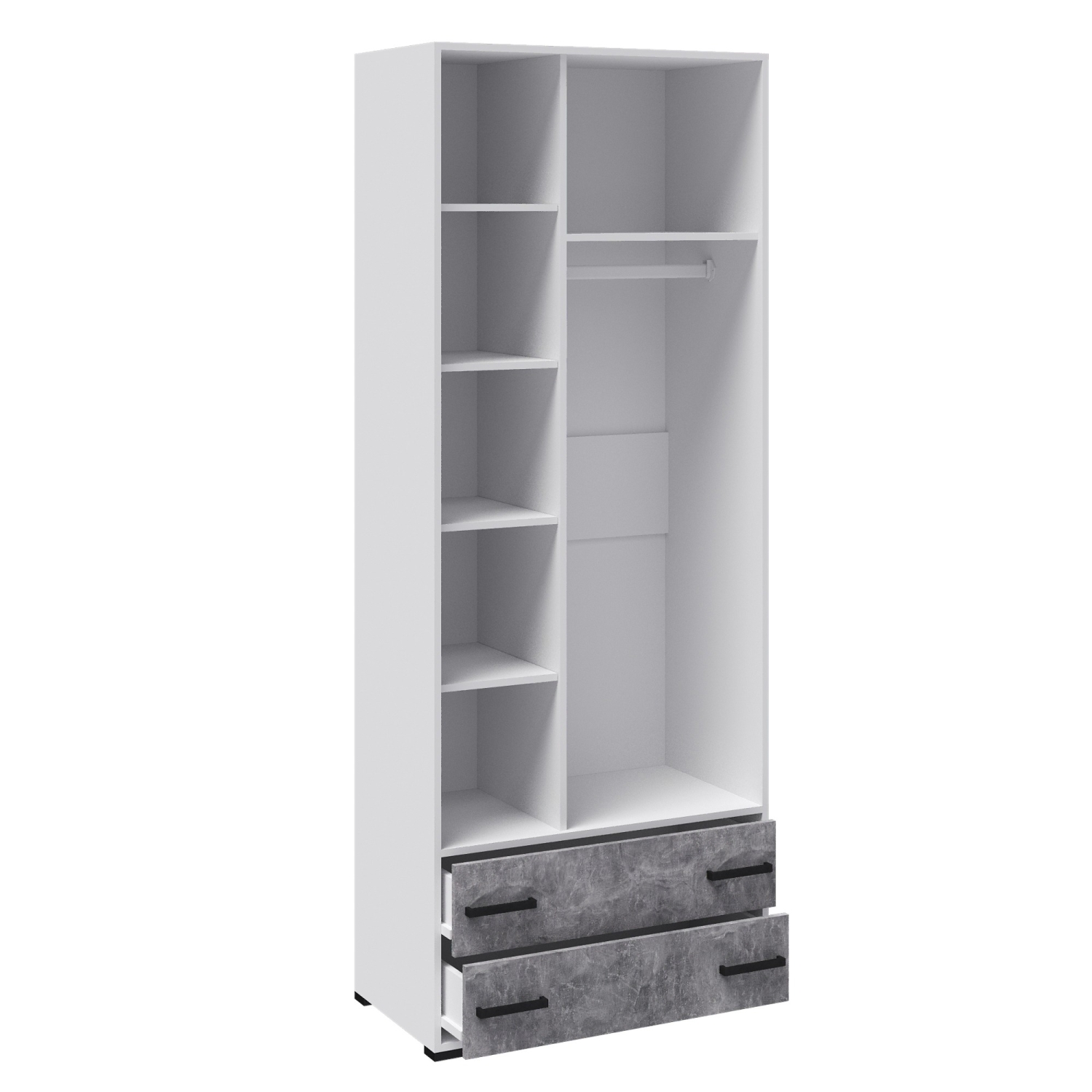 Лючия шкаф 2-хств. белый/ателье светлое