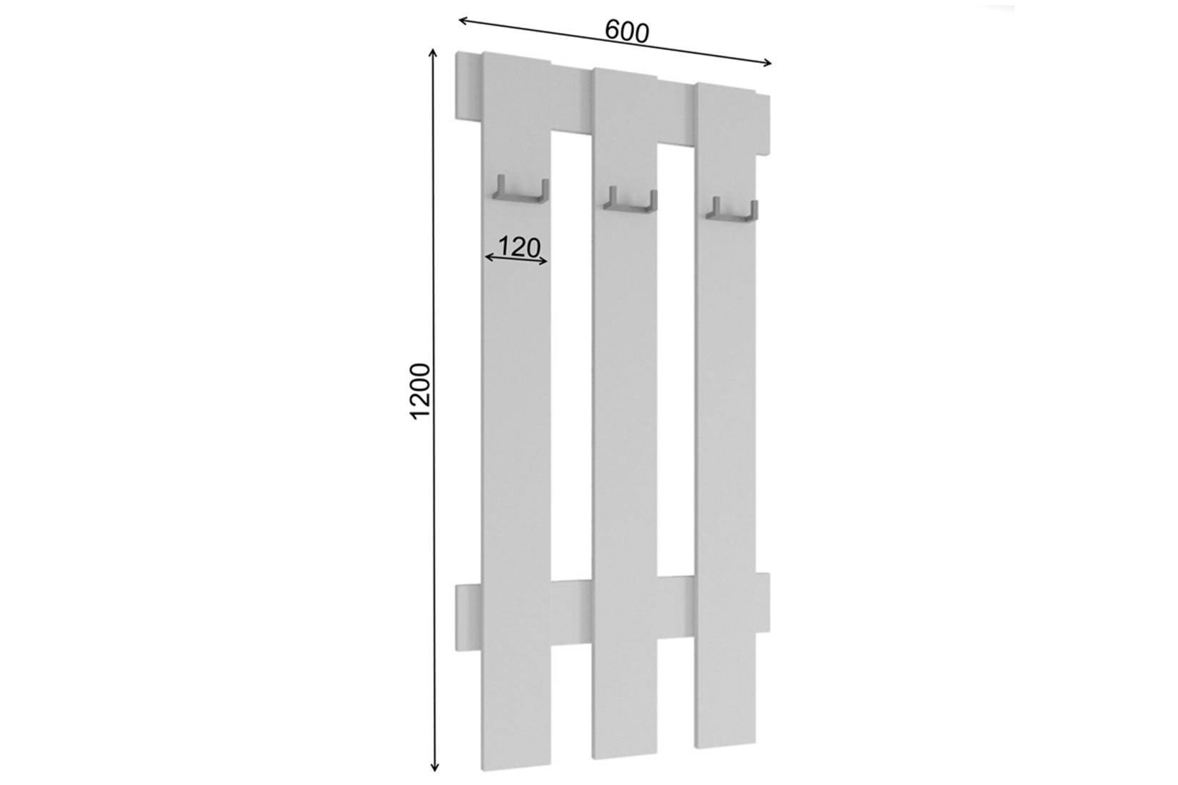 Мори МПВ 600 Вешалка Белый