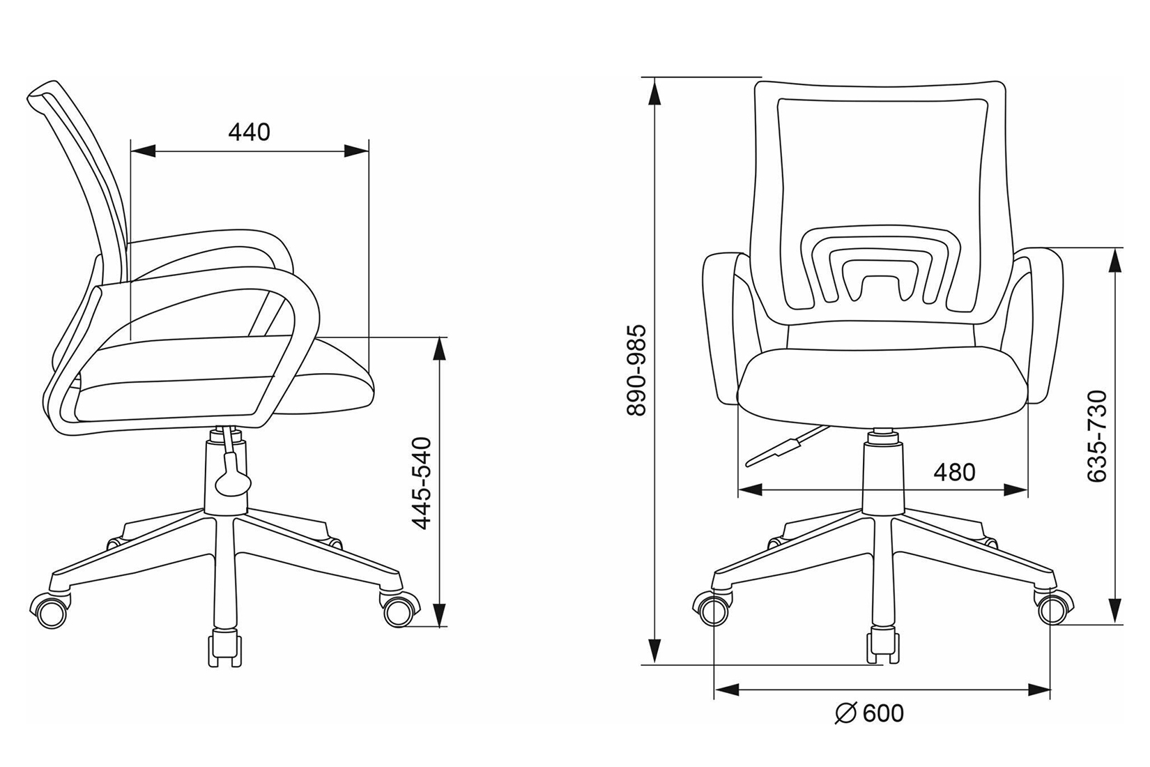 Бюрократ Burokids 1 SPACEMAN Кресло детское Ткань черная космонавт
