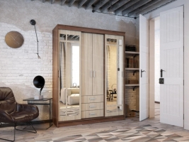 Шкаф-купе с ящиками Лорд Ясень шимо