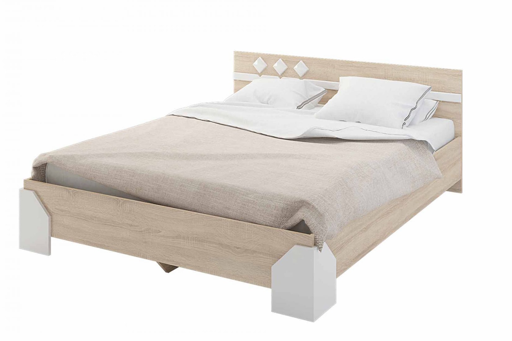 Софи спальня сонома/белый глянец (Мир)