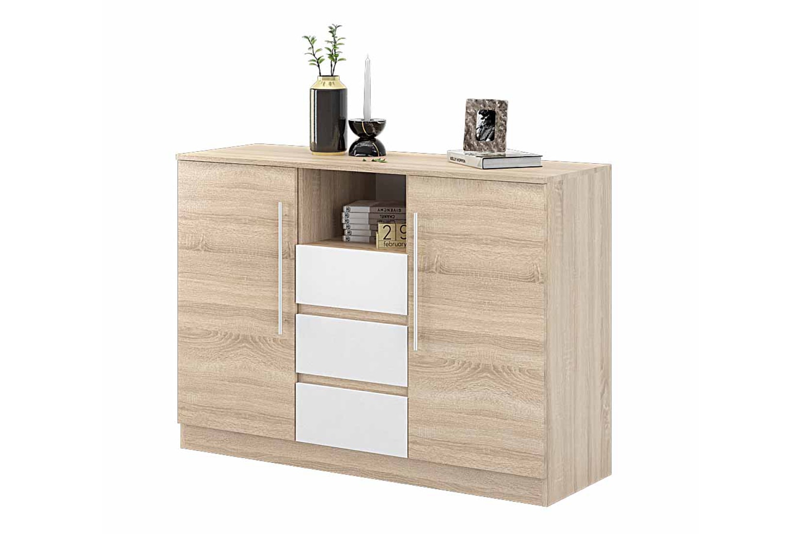 Софи спальня сонома/белый глянец (Мир)